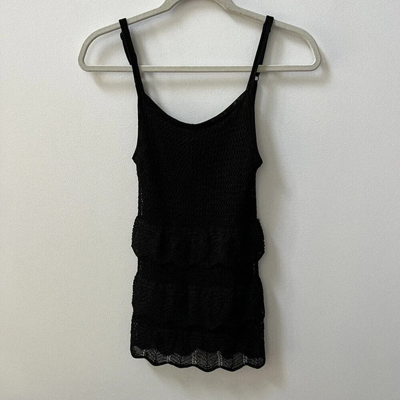 White House Black Market Crochet Layered Sleeveless Top Womens Sz S Sexy Tank - Picture 4 of 13